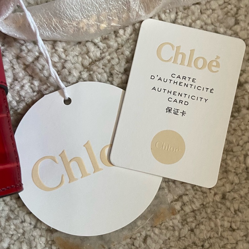 Chloe Aby lock bag red-16