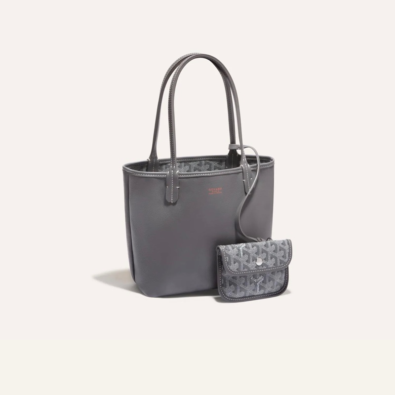 Goyard Anjou Mini Bag 雙面真皮包 灰色 預訂貨品-1
