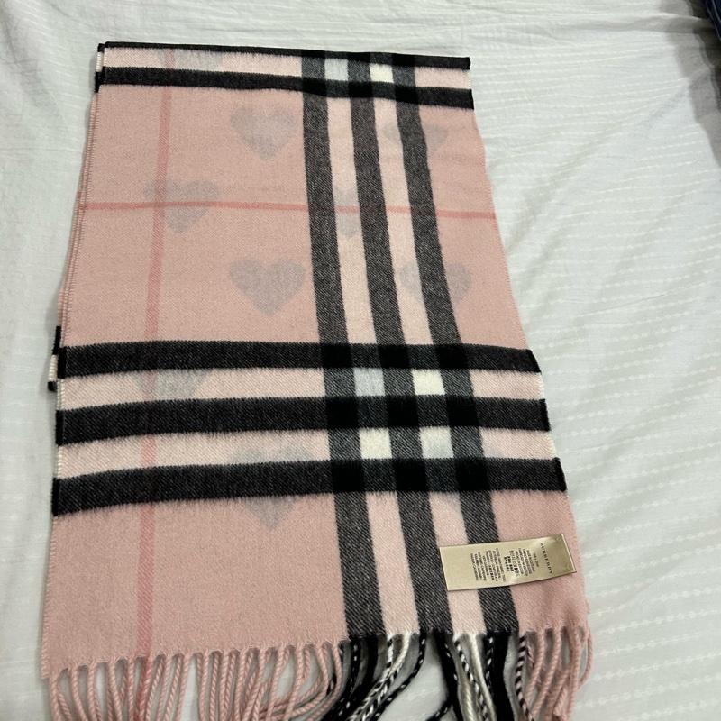 BurBerry 喀什米爾圍巾/限定愛心雙面款-7