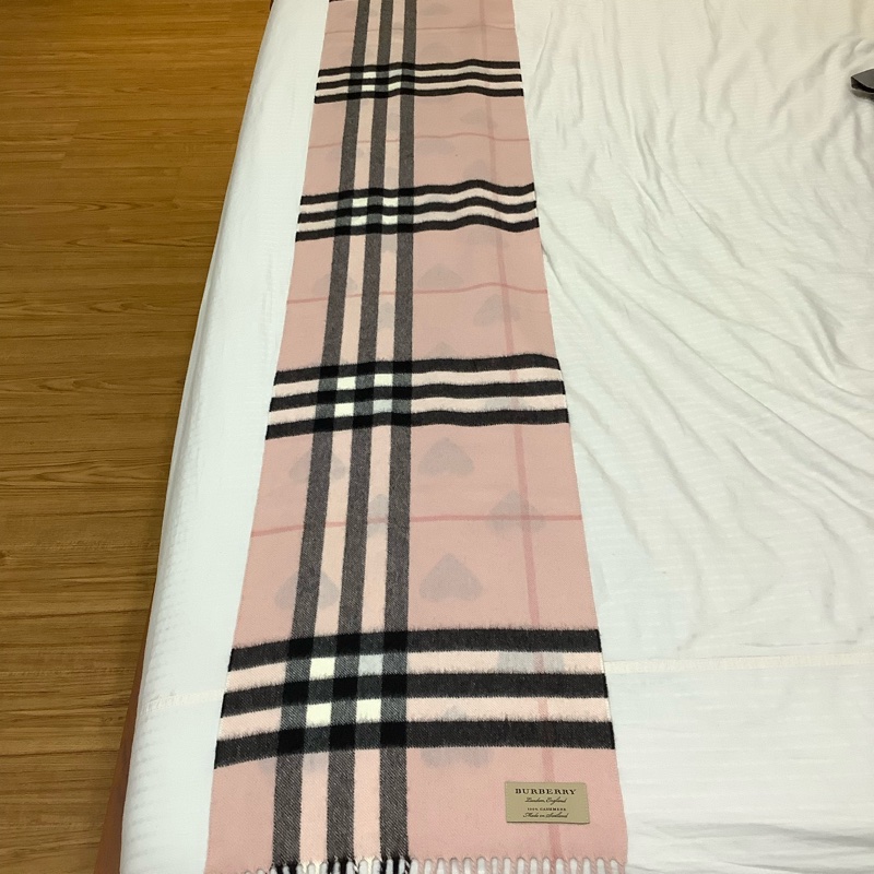 BurBerry 喀什米爾圍巾/限定愛心雙面款-11