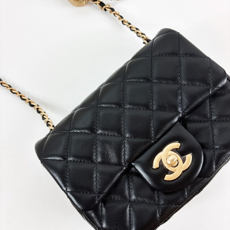 Chanel Coco 金球方胖 經典黑金 晶片款-8