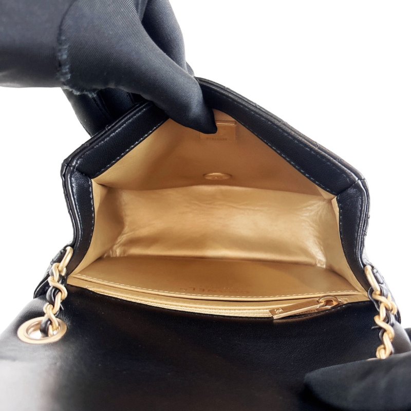 Chanel Coco 金球方胖 經典黑金 晶片款-19
