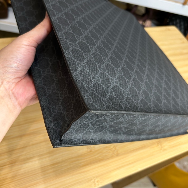 GUCCI GG supreme新款黑原花琴譜包/斜背🕶️個性帥款-2