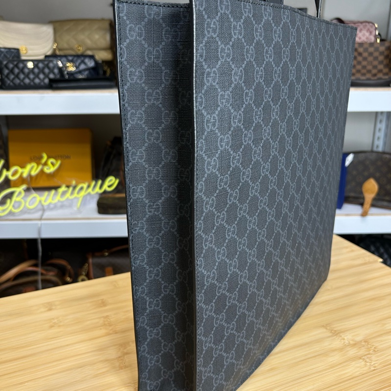 GUCCI GG supreme新款黑原花琴譜包/斜背🕶️個性帥款-9