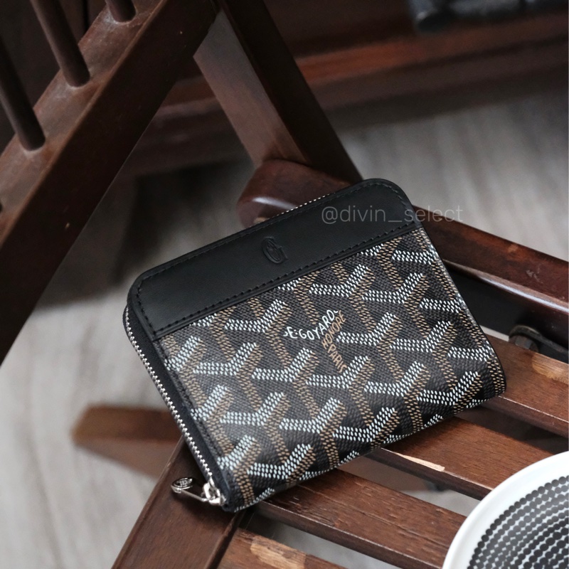 Goyard Matignon pm wallet狗牙黑黑拉鍊錢包-3