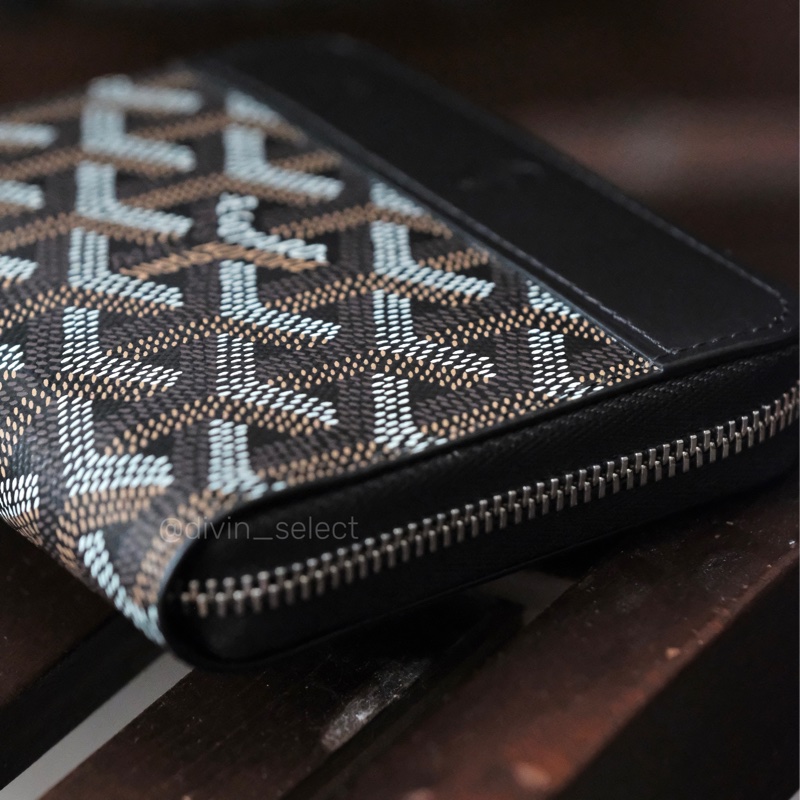 Goyard Matignon pm wallet狗牙黑黑拉鍊錢包-5