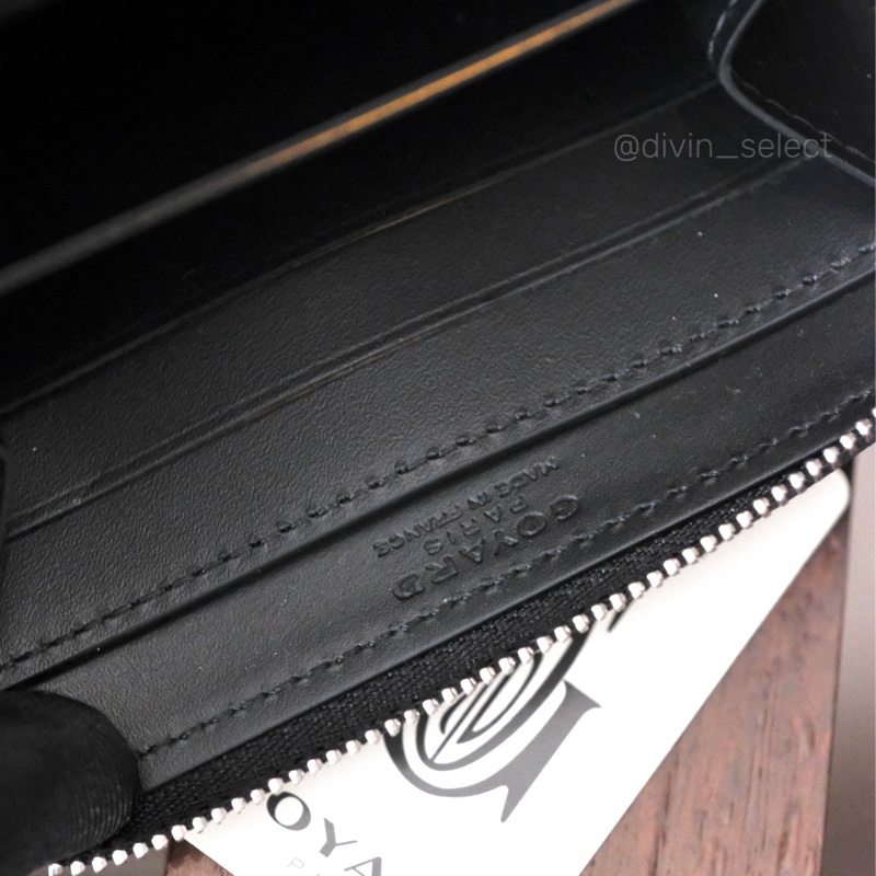 Goyard Matignon pm wallet狗牙黑黑拉鍊錢包-6
