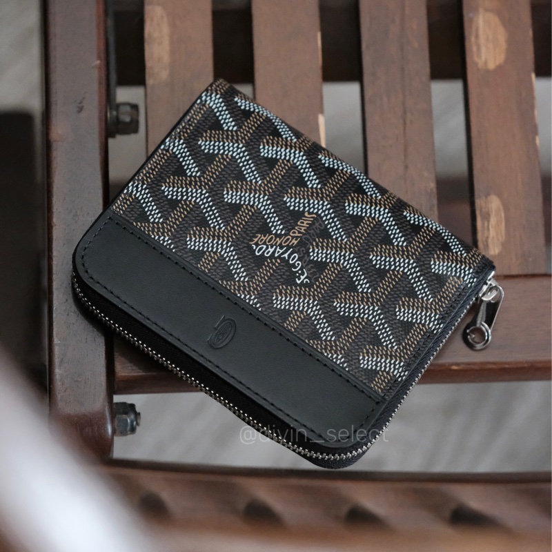 Goyard Matignon pm wallet狗牙黑黑拉鍊錢包-8