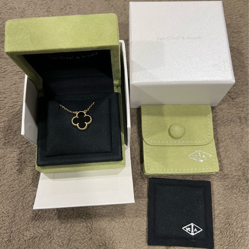 Van Cleef & Arpels® - 梵克雅寶 Vintage Alhambra 吊墜 18K黃金 縞瑪瑙-1