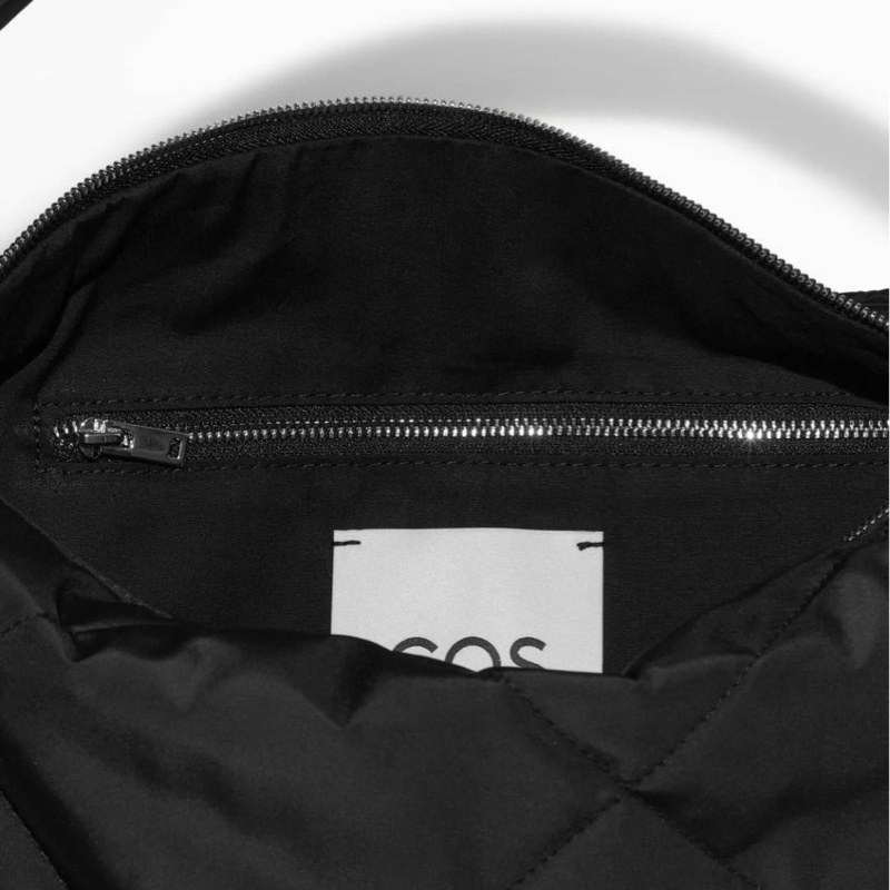 COS 黑色菱格絎縫包-4
