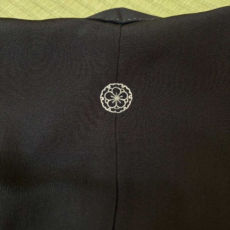 藏私·Collection_山茶花五紋付黑留袖古董和服-7