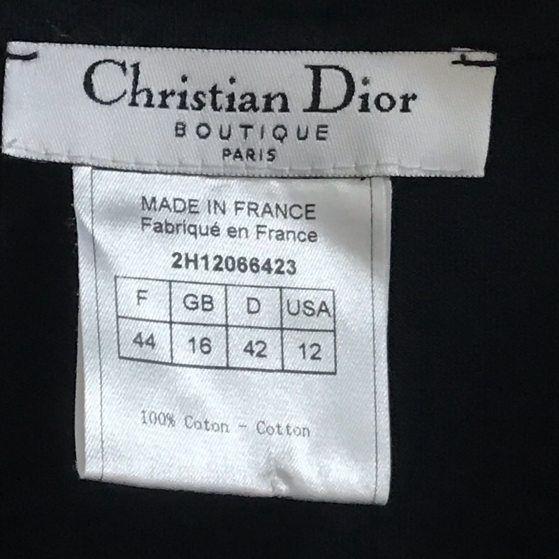 64）Christian Dior正品黑色棉質洋裝 44號 版小M適穿-5