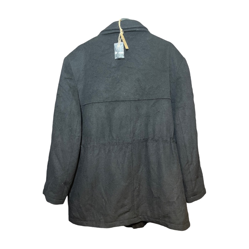 顛復古⚡️Ralph Lauren設計系列綠標Lauren黑色羊毛鋪棉大衣❤️古著男女皆可F1214008-5