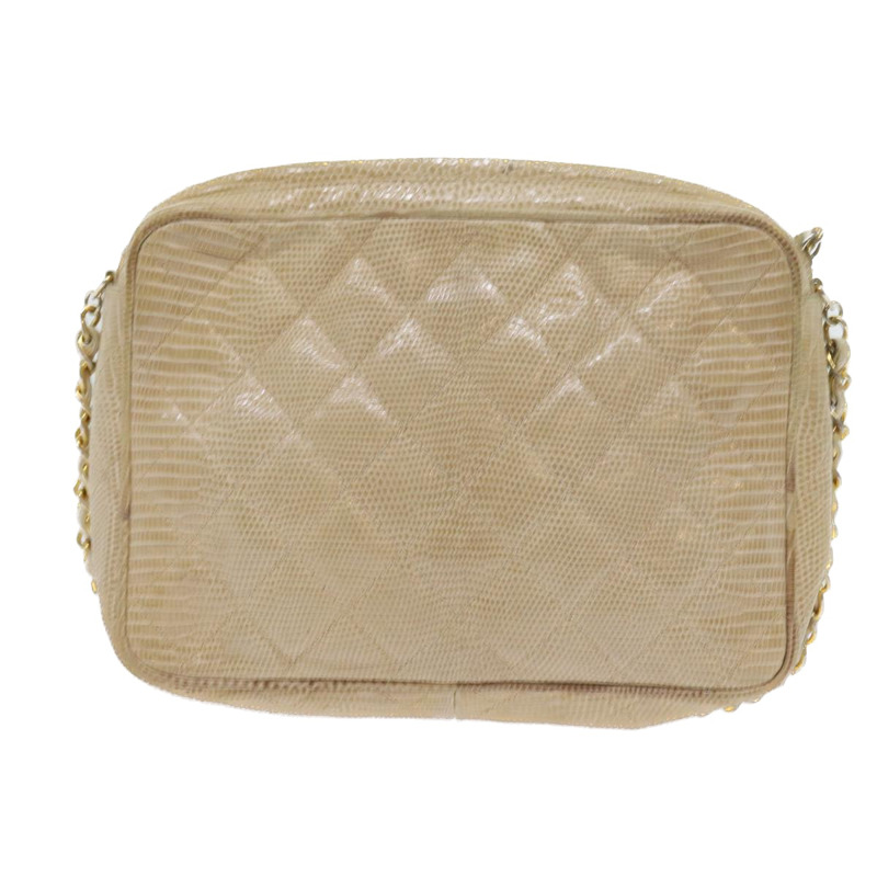 【日本直送】香奈兒 Matelasse 鏈條肩背包 米色 CC Auth fm2795-1