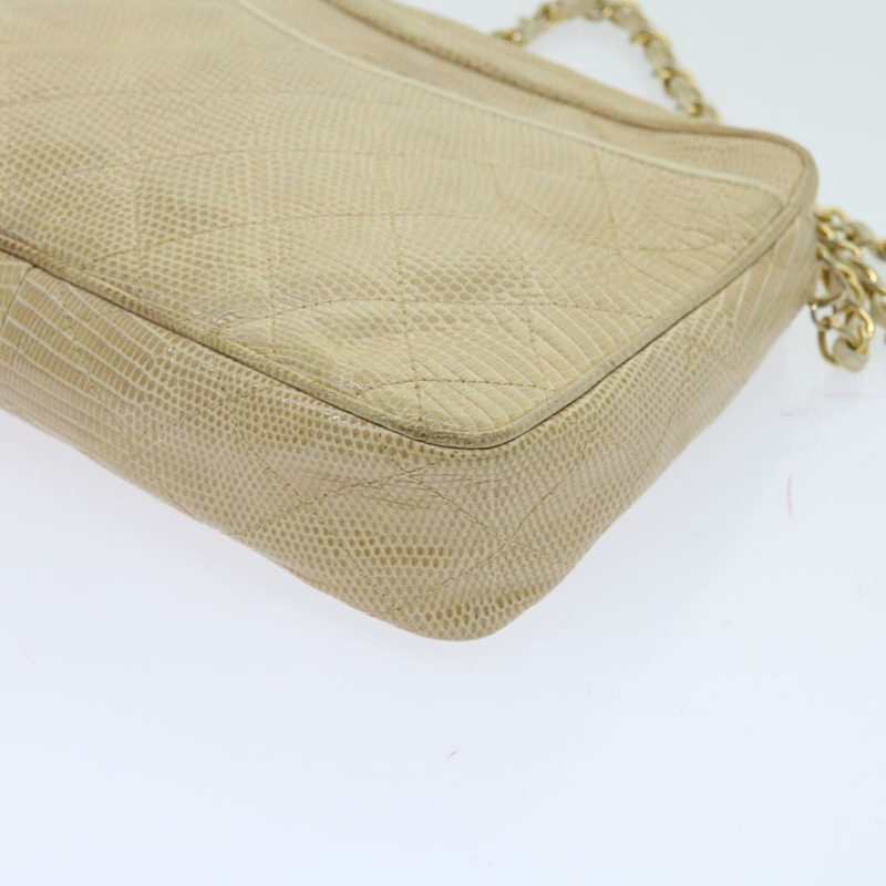 【日本直送】香奈兒 Matelasse 鏈條肩背包 米色 CC Auth fm2795-14