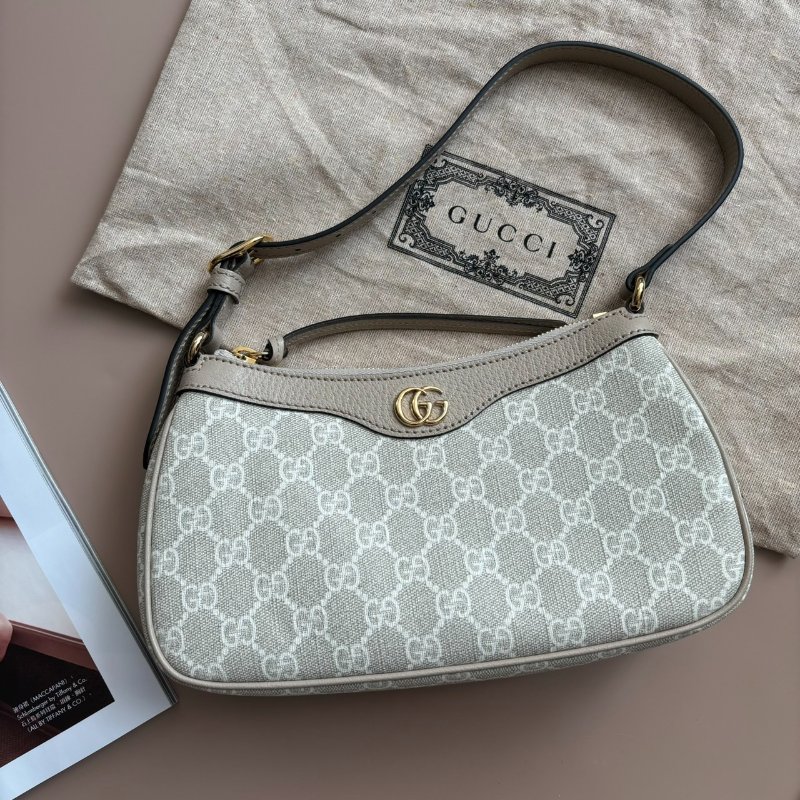 ::GUCCI:: 735145 OPHIDIA 米色腋下包 小型手袋-0