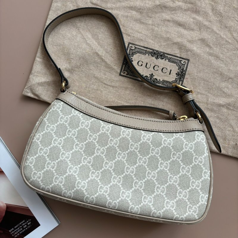 ::GUCCI:: 735145 OPHIDIA 米色腋下包 小型手袋-2