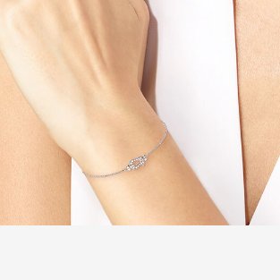 【預購】Fred 18k白金小號馬蹄扣force 10滿鑽手鍊 手環-2