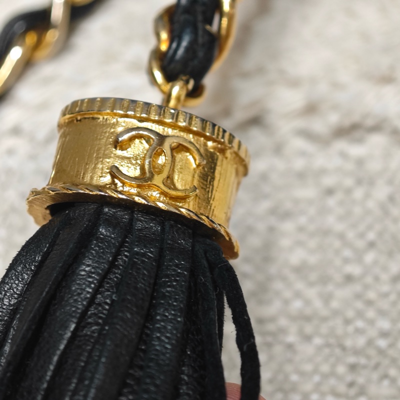 藏家必收 ChanelVINTAGE 香奈兒老香蜥蜴皮流蘇相機包-10