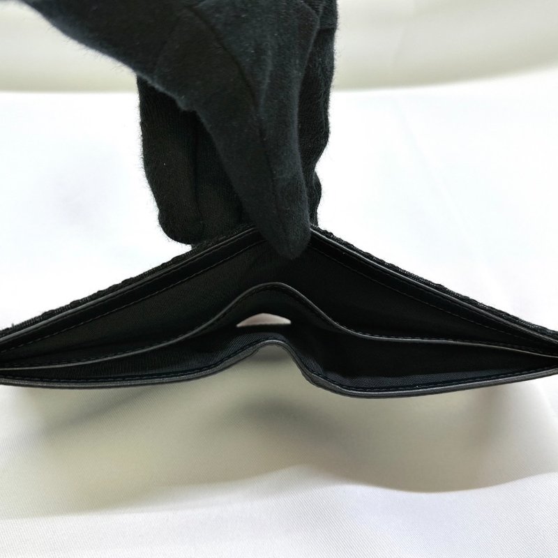 DIOR 全新黑色Dior Oblique緹花短夾-8