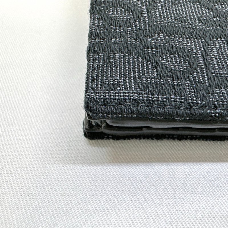 DIOR 全新黑色Dior Oblique緹花短夾-14