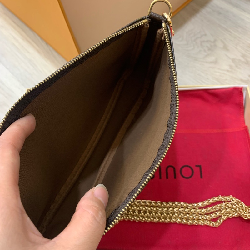 lv 經典老花 限量絕版櫻桃麻將包-2