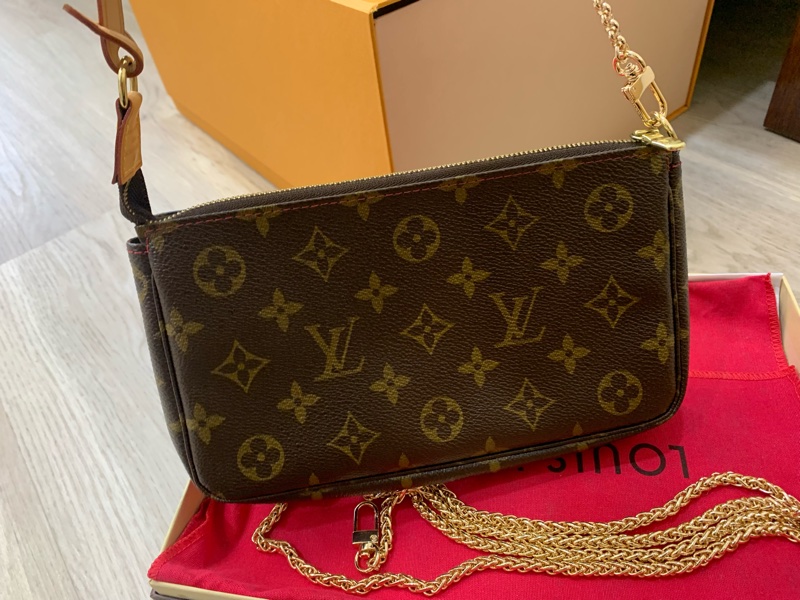 lv 經典老花 限量絕版櫻桃麻將包-6