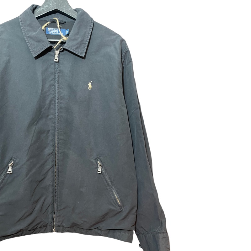 顛復古⚡️90年代Ralph Lauren深藍色系經典立領法國版哈靈頓外套❤️古著男女皆可F1218001-3