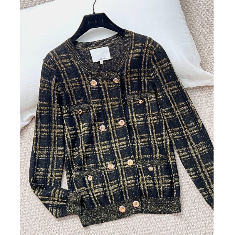 3.1 PHILLIP LIM 黑x古銅羊毛針織小外套-1