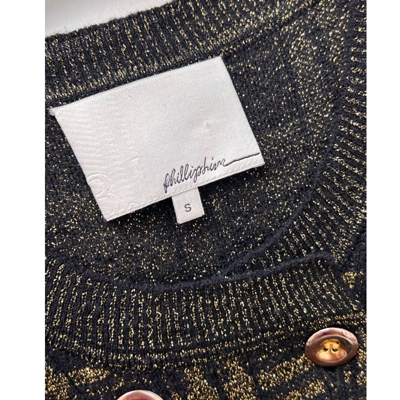 3.1 PHILLIP LIM 黑x古銅羊毛針織小外套-8