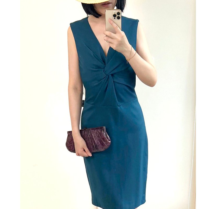 吳季剛 JASON WU 孔雀藍扭結洋裝-1