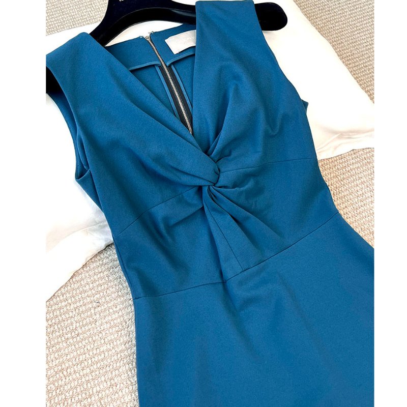 吳季剛 JASON WU 孔雀藍扭結洋裝-3