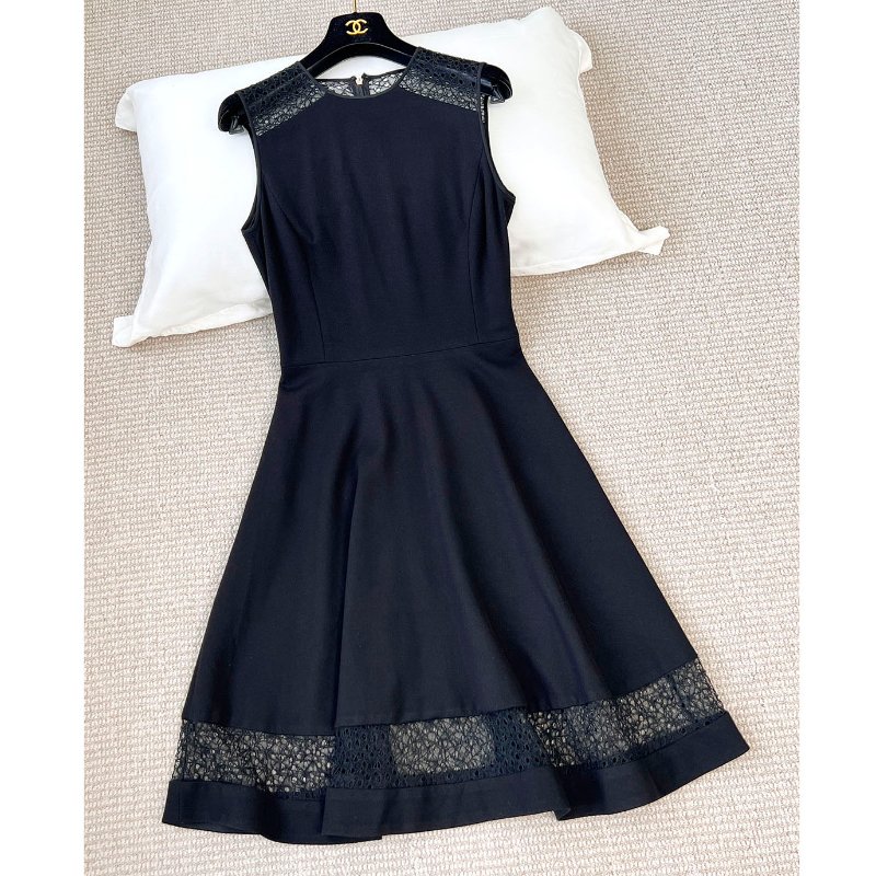 吳季剛 JASON WU 黑色肩膀紗網蕾絲洋裝-1