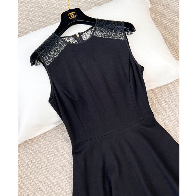 吳季剛 JASON WU 黑色肩膀紗網蕾絲洋裝-4