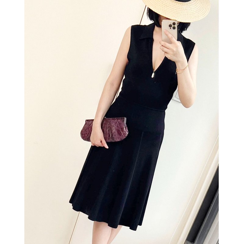 吳季剛 JASON WU 黑色POLO圓裙洋裝-0