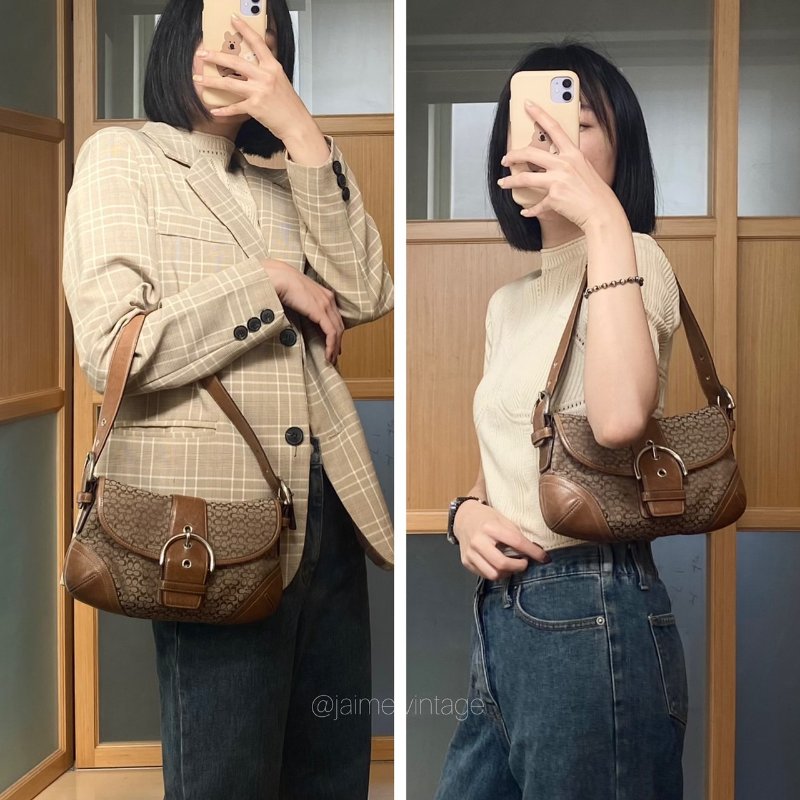 J’aime Vintage | Coach Vintage Soho Bag 復古老花棕 小款-1
