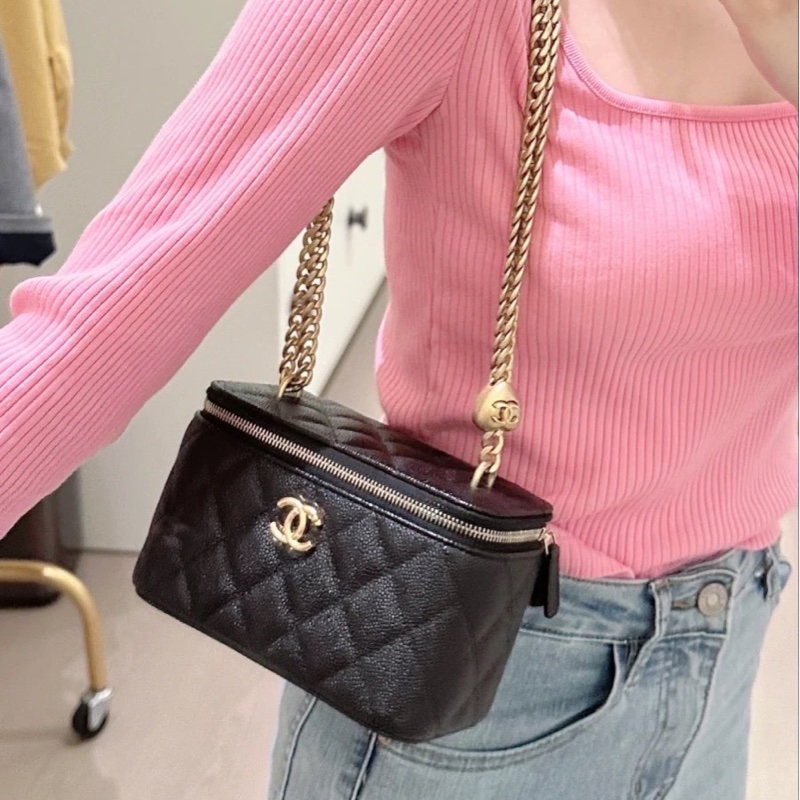 CHANEL 爆款愛心調節扣荔枝 #長盒子 / #斜背包 / #肩背包 芯片款🔥-3