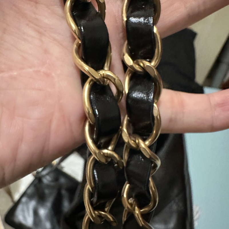 Chanel 香奈兒 垃圾包 黑金 中號-8
