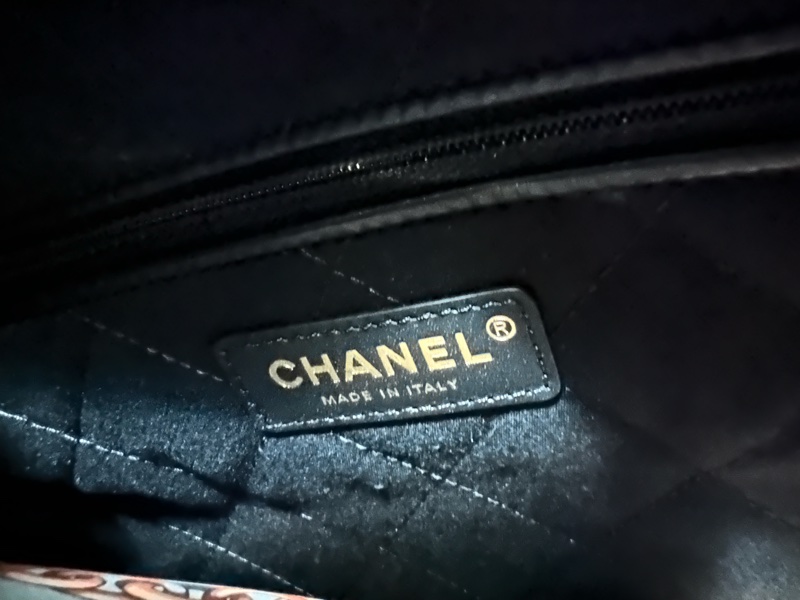 Chanel 香奈兒 垃圾包 黑金 中號-18