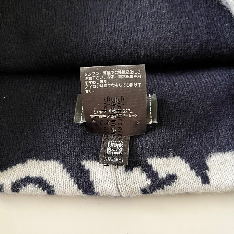 🈚️已售出🈚️CHANEL 香奈兒 24c新款 藏藍色 薄款毛帽 冷帽-4