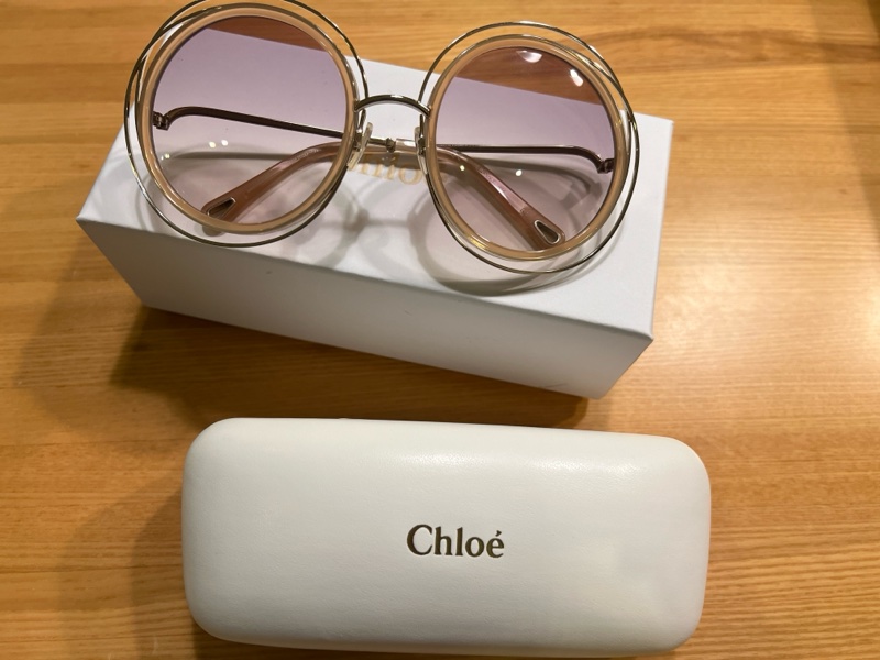 Chloe Carlina粉膚色太陽眼鏡-0