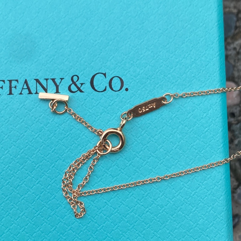 二手近新Tiffany T Smile 鏈墜 K金 小號 微笑項鏈-4