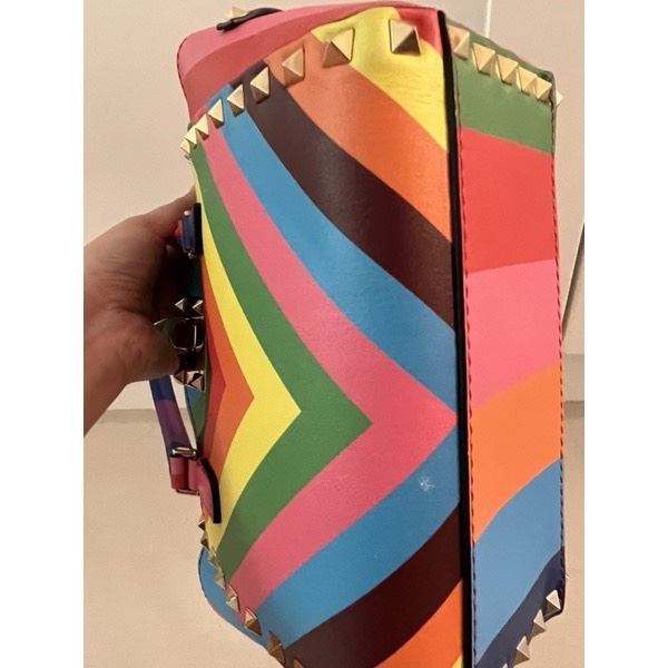 Valentino限量卯釘手提側背帶包-3