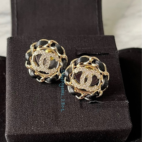 CHANEL 香奈兒 皮穿鍊 圓形耳環 經典款❗️尚未抵台