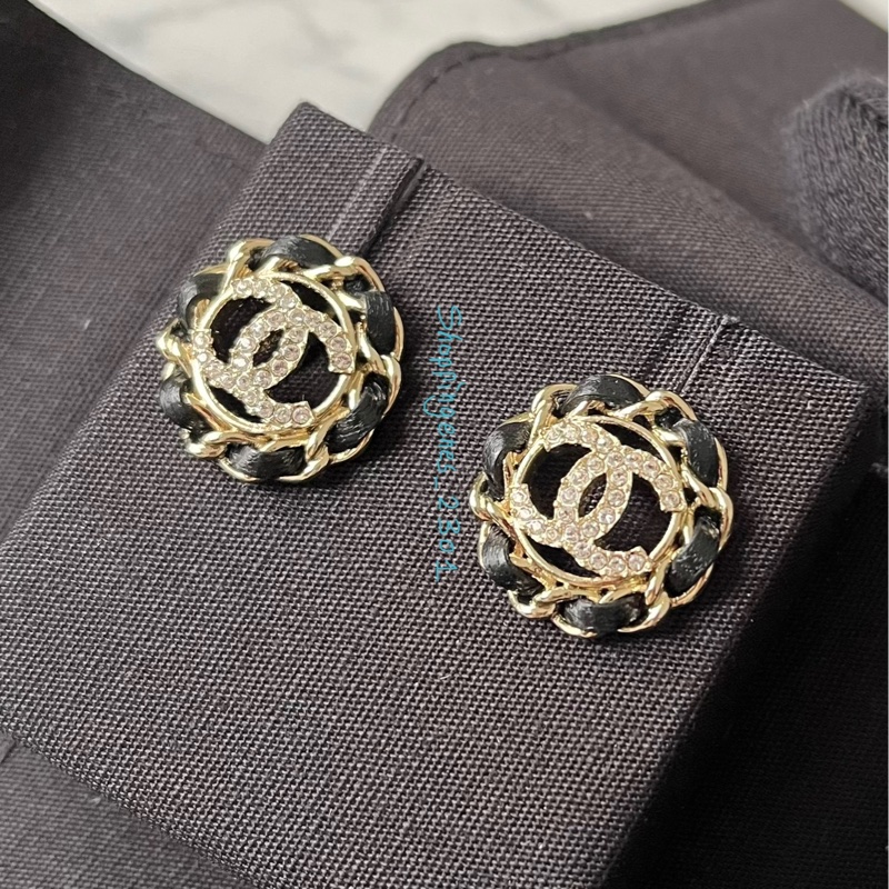 CHANEL 香奈兒 皮穿鍊 圓形耳環 經典款❗️尚未抵台-1