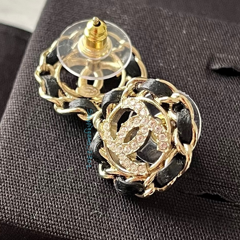 CHANEL 香奈兒 皮穿鍊 圓形耳環 經典款❗️尚未抵台-4