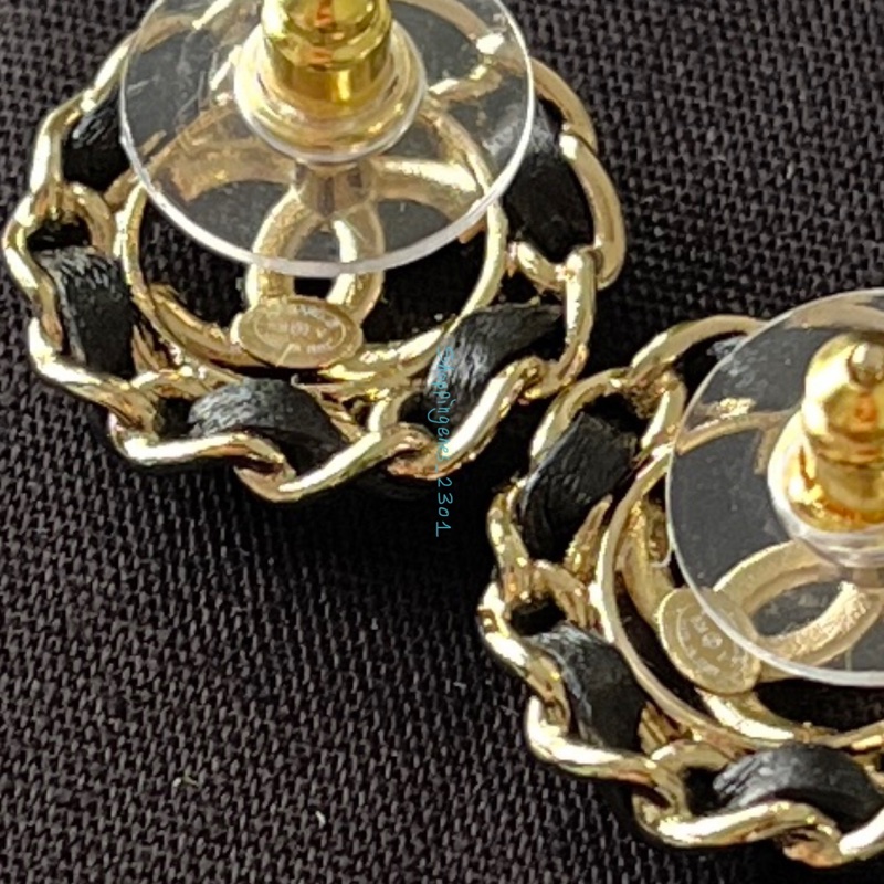 CHANEL 香奈兒 皮穿鍊 圓形耳環 經典款❗️尚未抵台-7