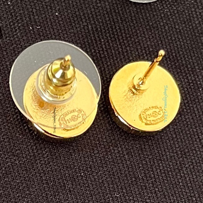 CHANEL 香奈兒 24c 小圓黑金耳環 迷你黑金耳環❗️尚未抵台-5