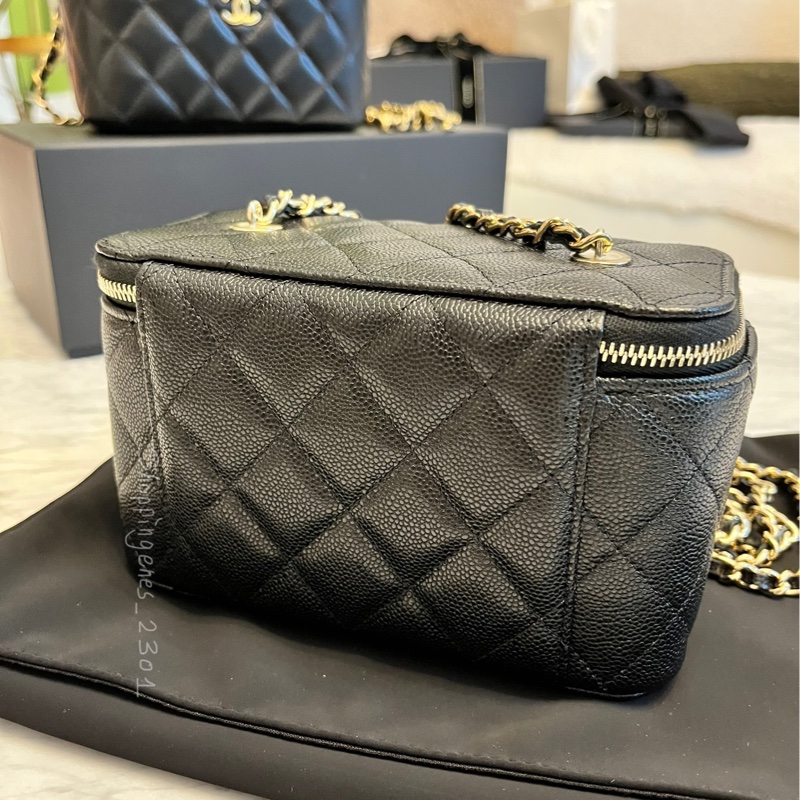 CHANEL 香奈兒 經典荔枝牛皮 黑金 長盒子❗️尚未抵台-8