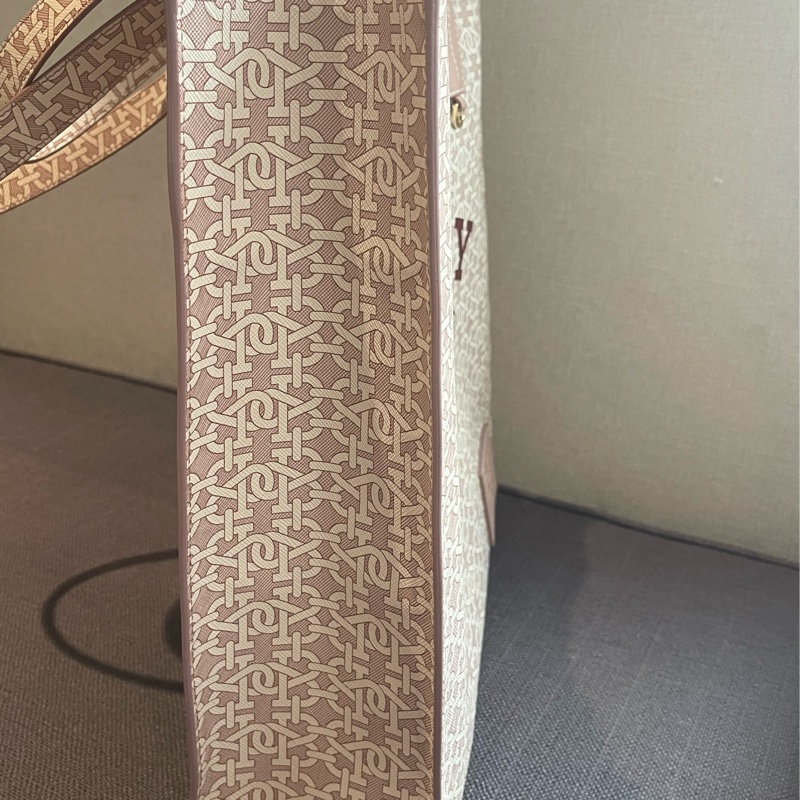 Bally Crystalia粉色Logo皮標牛皮托特包-7